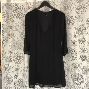 Black Tie Neck Dress